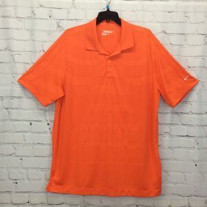 Nike Golf Polo Shirt Men's Size XL Tour Performance Athleisure UT Orange Dri Fit